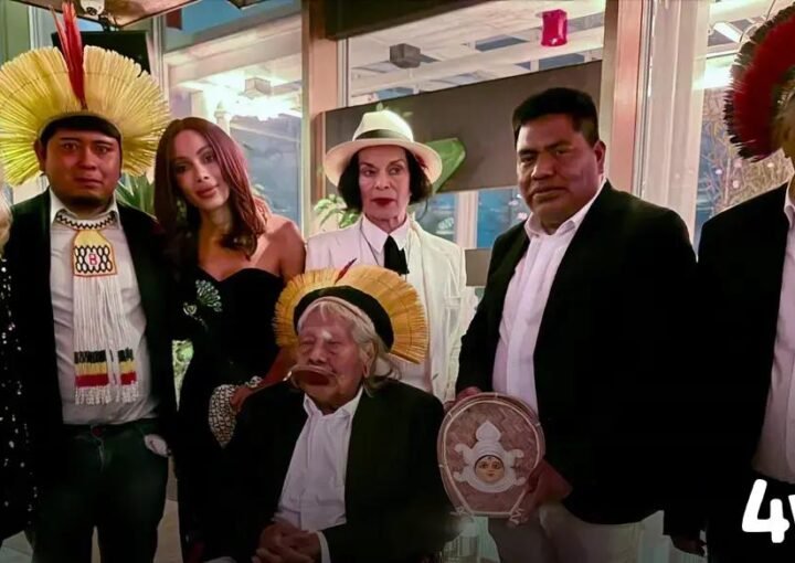 Anitta celebra cacique Raoni e encontra o Rei Charles III em Londres