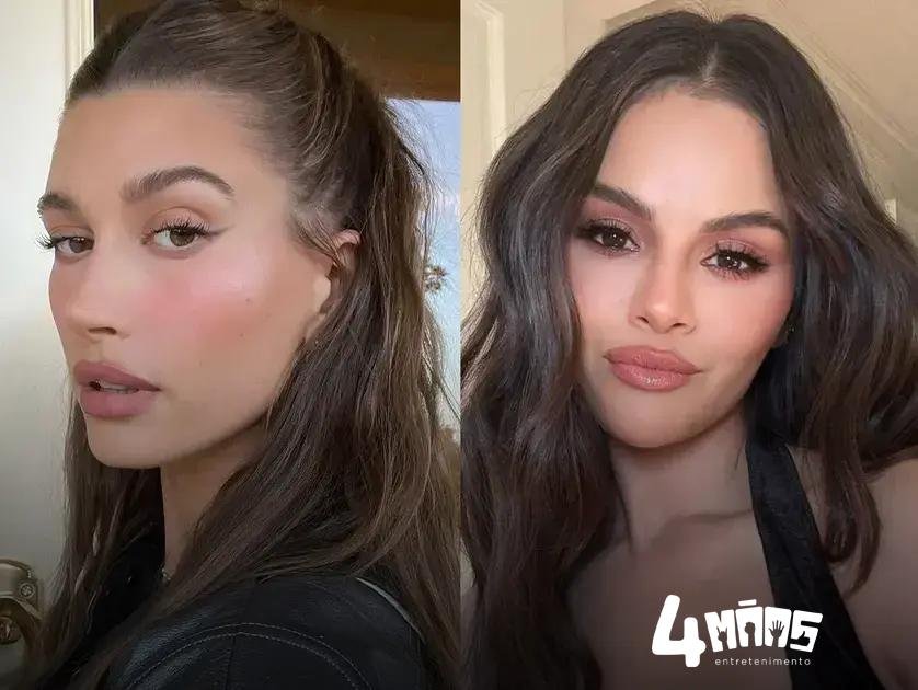 Hailey Bieber nega rixa com Selena Gomez e comenta ataques de fãs