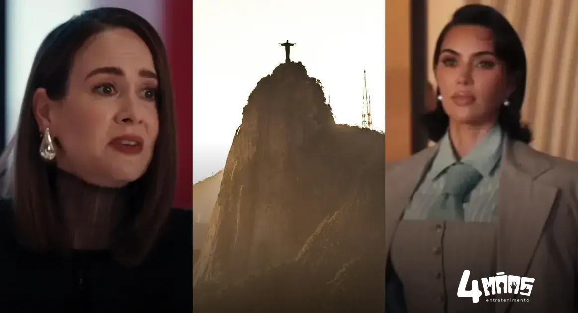 Kim Kardashian, Sarah Paulson e elenco chegam ao Rio para 'Tudo É Justo'