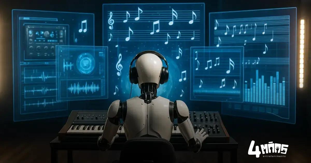 Música artificial: como a IA transforma catálogo, royalties e confiança