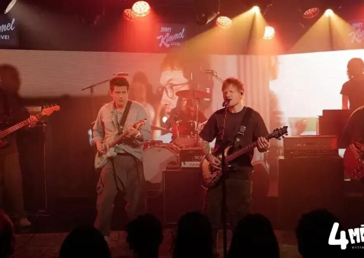 Ed Sheeran reúne supertime em performance de 'Drive' no Jimmy Kimmel