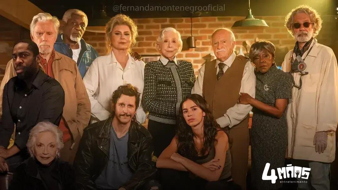 Fernanda Montenegro divulga foto com elenco completo de Velhos Bandidos