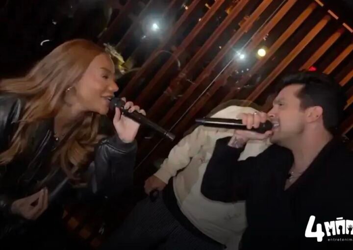 Ludmilla e Luan Santana cantam “Te Esperando” em karaokê em Miami