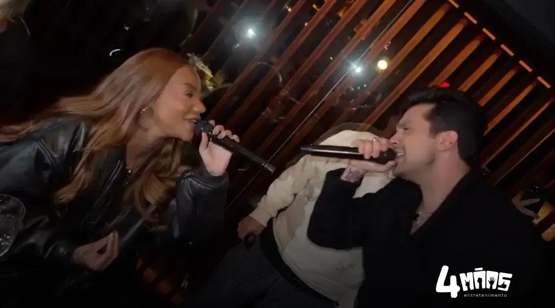 Ludmilla e Luan Santana cantam “Te Esperando” em karaokê em Miami