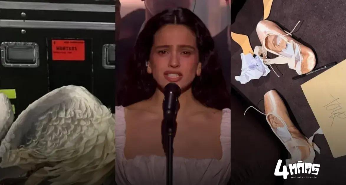 Rosalía anuncia nova turnê Lux com asas, saia de tule e bailarinos